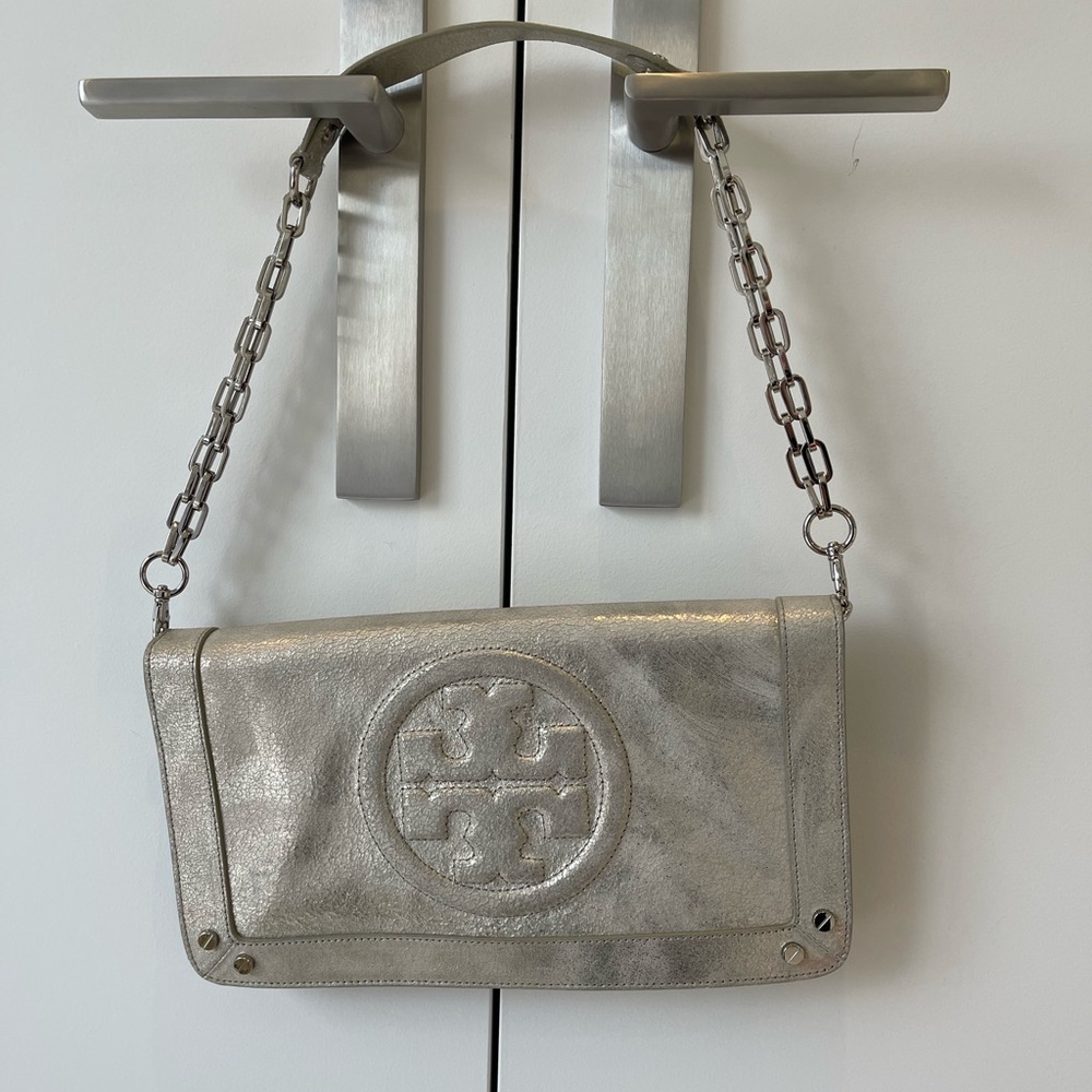 Tory Burch Silver Chain Shoulder Bag